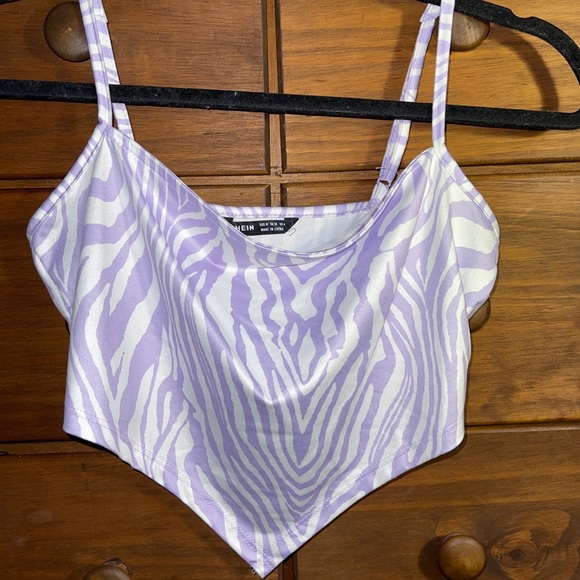 purple zebra print tank top - Picture 1 of 2